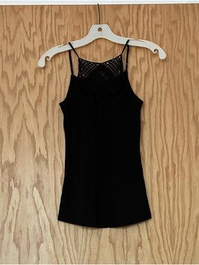 Mossimo Supply Co. Black Crochet Yoke Camisole